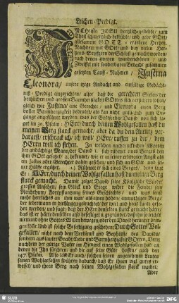 Leichenpredigt : Eingang. Abhandlung. Gebrauch.
