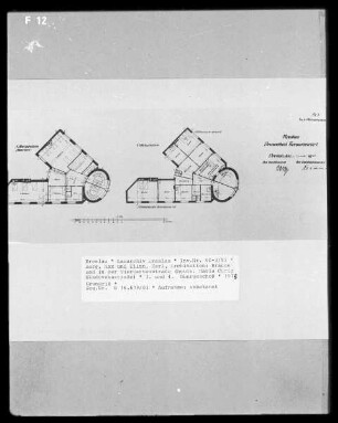 Ausführungsplan Brausebad: 3. und 4. Obergeschoß; Tiergartenstraße