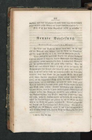 Neunte Vorlesung
