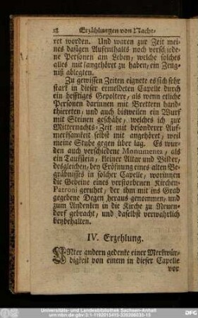 IV. Erzehlung.