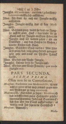 Pars Secunda. Scena Prima.
