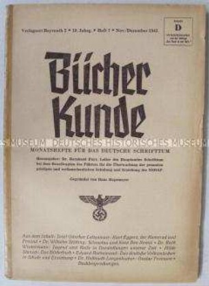Fachzeitschrift "Bücher Kunde" über das deutsche Verlagswesen und Neuerscheinungen auf dem Büchermarkt