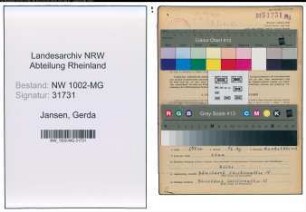 Entnazifizierung Gerda Jansen , geb. 06.10.1919 ()