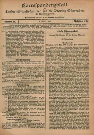 Nummer 14. 4. April 1900.