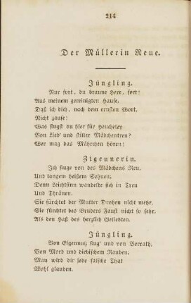 Der Müllerin Reue.