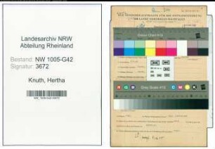 Entnazifizierung Hertha Knuth , geb. 08.06.1920 (Fuersorgerin)