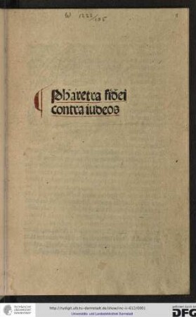Pharetra fidei Catholicae contra Judaeos