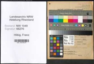 Entnazifizierung Franz Hilbig , geb. 04.01.1903 (Schlosser)