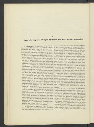 II. Entwicklung der Träger-Systeme und der Brückentheorie