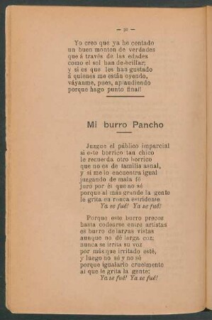Mi burro Pancho