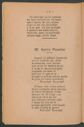 Mi burro Pancho