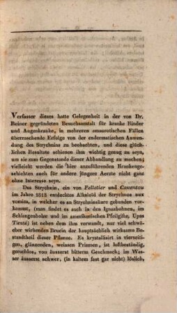 Über die endermatische Anwendung des Strychnins in amaurotischen Krankheiten : Eine Inaug.-Diss.