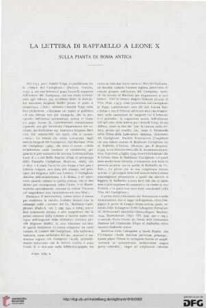 21: La lettera di Raffaello a Leone X sulla pianta di Roma antica