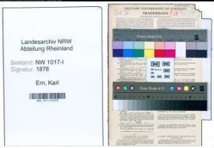 Entnazifizierung Karl Ern , geb. 09.09.1907 (Schneidermeister)