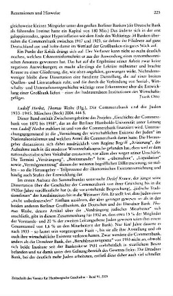Die Commerzbank und die Juden 1933 - 1945, hrsg. von Ludolf Herbst und Thomas Weihe : München, Beck, 2004