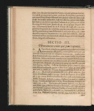 Sectio III. Torneamentorum qui iure capaces.