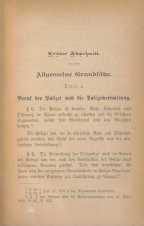 Erster Abschnitt. Allgemeine Grundsätze.