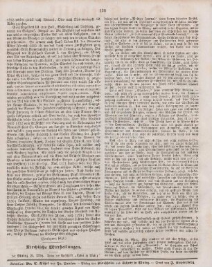136 Kirchliche Mittheilungen