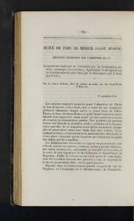 Huile de foie de morue.