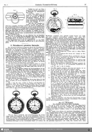 O. Fleischhauer´s patentirte Datumuhr