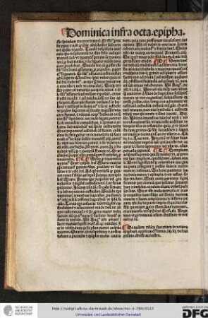 De eadem dominica sive etiam in octava epiphanie applicandus sermo iiii scilicet de baptismi Christi ac nostro.