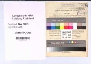 Entnazifizierung Otto Scheeren , geb. 02.02.1894 (Vermessungsinspektor)