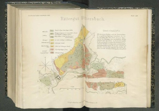 Tafel XXII. Rittergut Dittersbach. Gesteinskarte