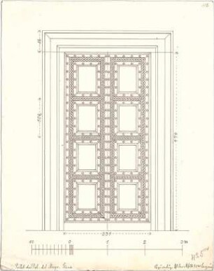 Stegmann, Carl von; Zeichnungen für Publikationen - Portal des Palazzo Magn. in Siena (Ansicht)