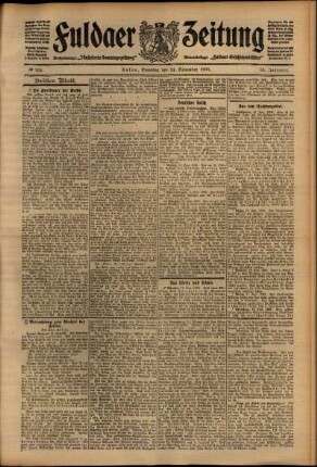 Dritte Ausgabe vom Samstag, den 14. November 1908.