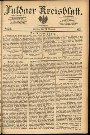 Ausgabe vom Dienstag, den 14. November 1893.