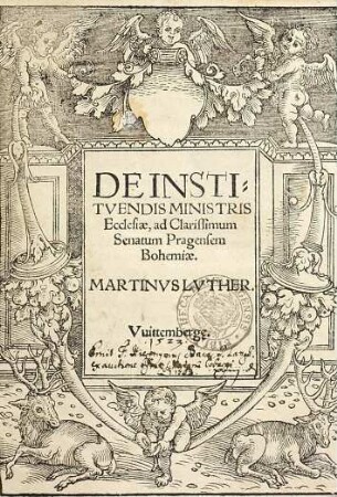 De Institvendis Ministris Ecclesiae : ad Clarissimum Senatum Pragensem Bohemiae