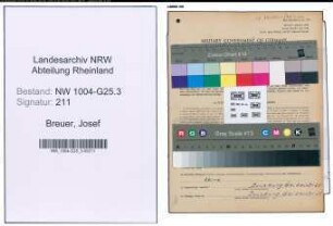 Entnazifizierung Josef Breuer , geb. 09.02.1894 (Vertreter)