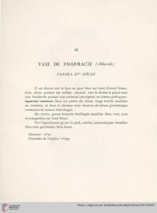 Vase De Pharmacie (Faenza XVe siècle)