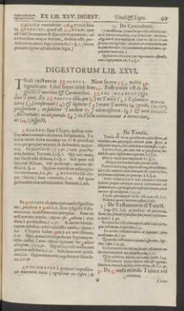 Digestorum Lib. XXVI.