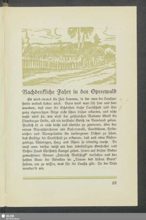 Nachdenkliche Fahrt in den Spreewald