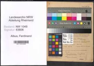 Entnazifizierung Ferdinand Albus , geb. 26.11.1917 (Lehrer)