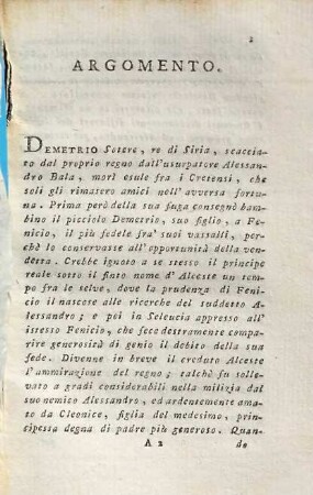 Opere dell'abate Pietro Metastasio poeta cesareo, 8. Demetrio