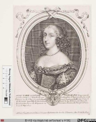 Bildnis Anne-Marie-Louise d'Orléans, duchesse de Montpensier (gen. "la Grande Mademoiselle")