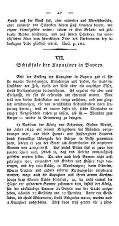 VII. Schicksale der Kapuziner in Bayern.