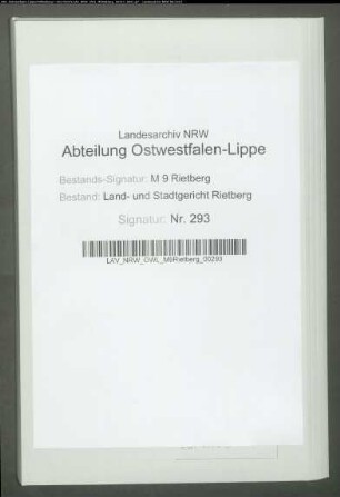 Erblasser: Paehler, Margaretha, geb. Claasbrummel: Testament. Provenienz: Fürstl. Kaunitz Gericht der Grafschaft Rietberg