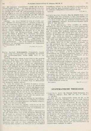 773-774 [Rezension] Welte, Bernhard, Heilsverständnis