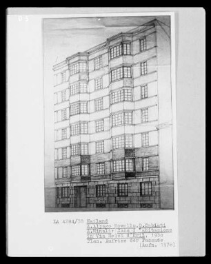 Mailand, Casa d'abitazione in via Melzi d'Eril, Aufriss