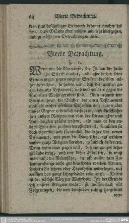 Vierte Betrachtung
