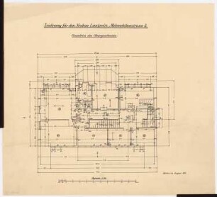 Haus Regierungsbaumeister E. Mellin, Berlin-Lankwitz: Grundriss OG 1:50