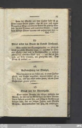 17. Etwas von der Bienenzucht.
