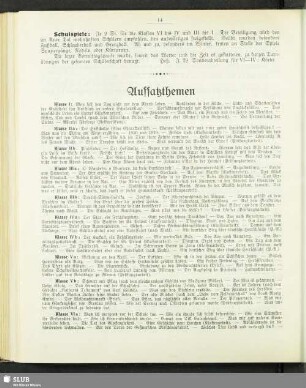 Aufsatzthemen