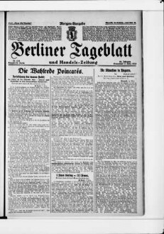 Berliner Tageblatt und Handels-Zeitung, Morgen-Ausgabe