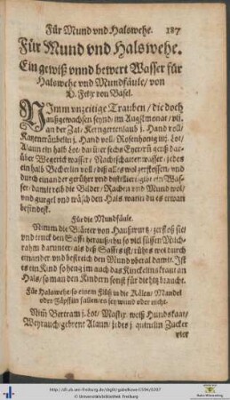 Für Mund und Halswehe