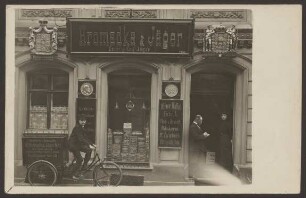 Ansichtskarte Bäckerei und Waffelfabrik "Hromadka & Jäger", Puttkamerstraße 10