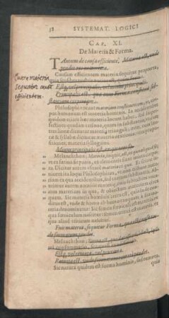 Cap. XI. De Materia & Forma